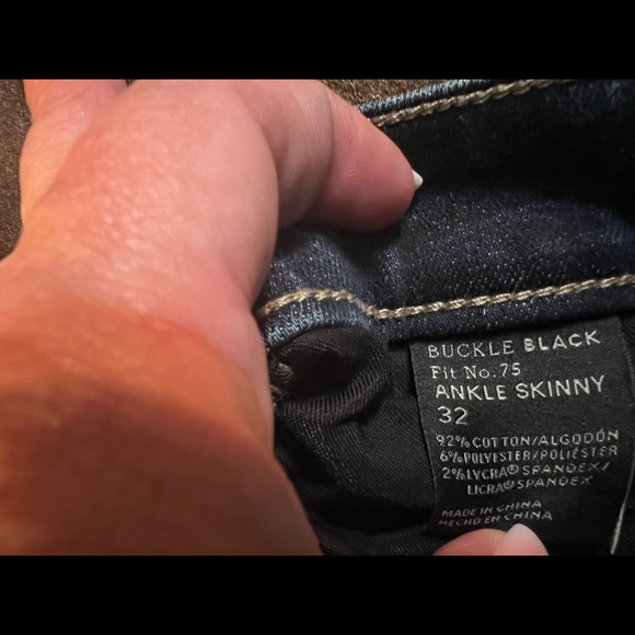 Buckle Black Ankle Skinny Jean - Picture 8 of 8